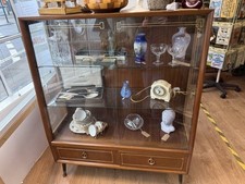 mid century glass display