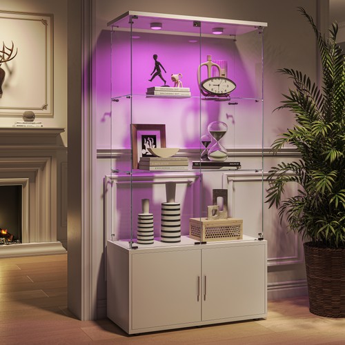 Glass cabinet display with - cabinet,