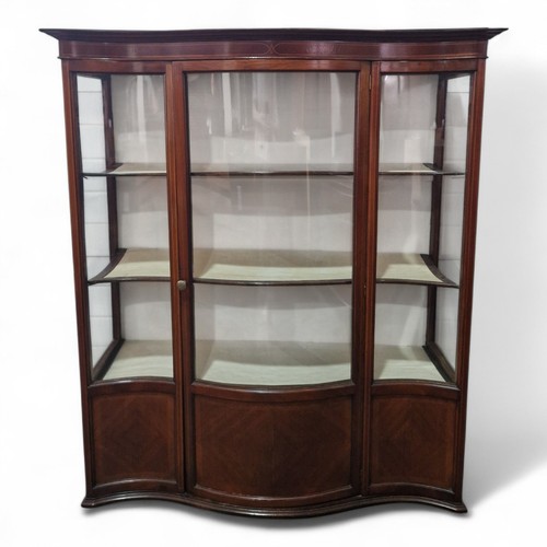 Large antique mahogany display - mahogany,